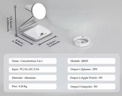 Caricabatterie: 3 in 1